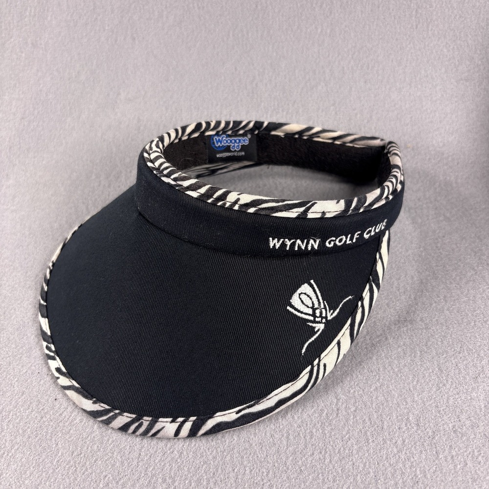 VTG Wynn Golf Club Hardshell Visor Zebra Print Las Vegas Hat